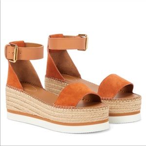 See By Chloe Glyn Copper Flatform Sandal